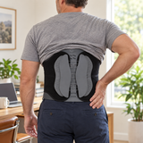 Adjustable Lumbar Support Back Brace with Pulley System – 360° Lower Back Support