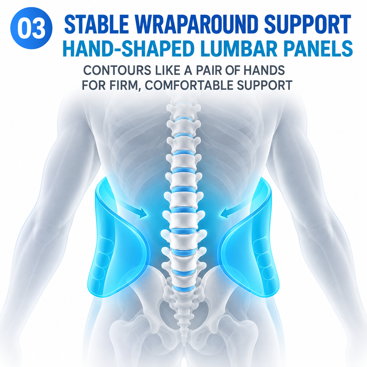 Adjustable Lumbar Support Back Brace with Pulley System – 360° Lower Back Support