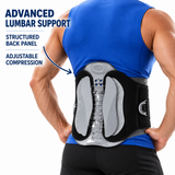 Adjustable Lumbar Support Back Brace with Pulley System – 360° Lower Back Support