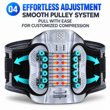 Adjustable Lumbar Support Back Brace with Pulley System – 360° Lower Back Support
