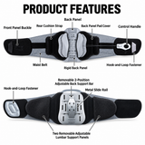 Adjustable Lumbar Support Back Brace with Pulley System – 360° Lower Back Support