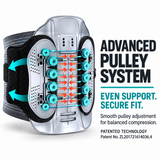 Adjustable Lumbar Support Back Brace with Pulley System – 360° Lower Back Support